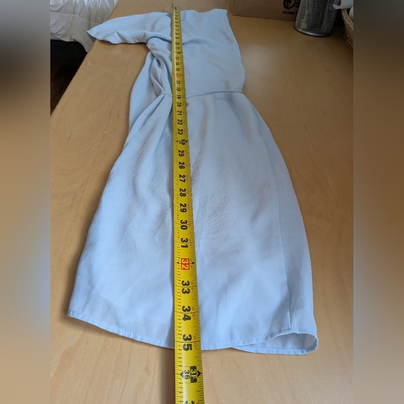 BABATON ARITZIA Wallace Dress Baby Blue Color Size XS Wrap Mini Dress - Picture 13 of 13